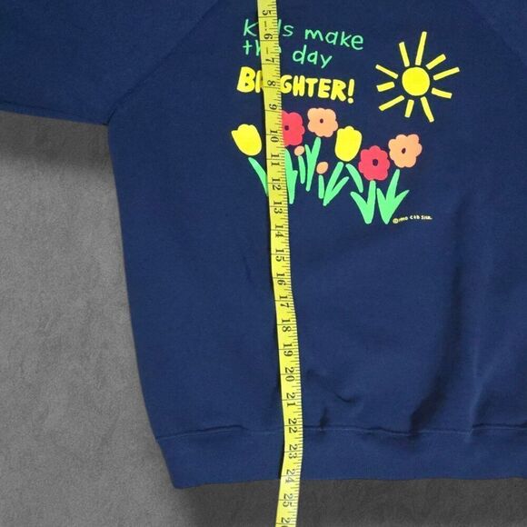 Vintage Kids Make The World Better Pullover Sweatshirt Large - Picture 3 of 6